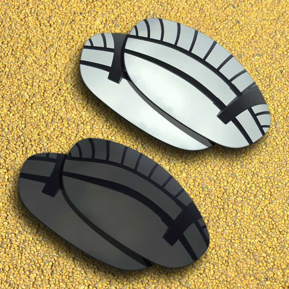 

(Серебряное зеркальное покрытие + черный) 2 пары сменных поляризационных линз для Oakley Monster Dog 100% защита от UVA и UVB