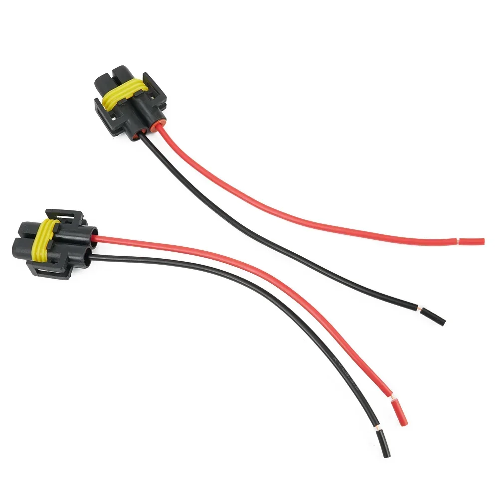 2pcs H11 H8 Female Connector Adapter Wiring Harness Socket Plug Fog Light Female Socket Extension Connector Headlight Auto Acces