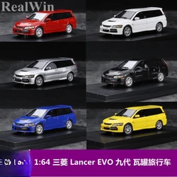 Realwin 1:64 for lancer evo第9世代幸運樹脂ステーション収集車の装飾モデルおもちゃ