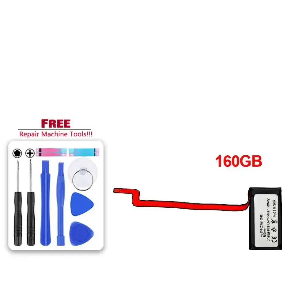 

616-0232 Battery For Apple Ipod Glassic NANO5 Touch 5 5TH 616-0467 616-0621 6TH 7TH 80GB Generation 5G 850-1030Mah