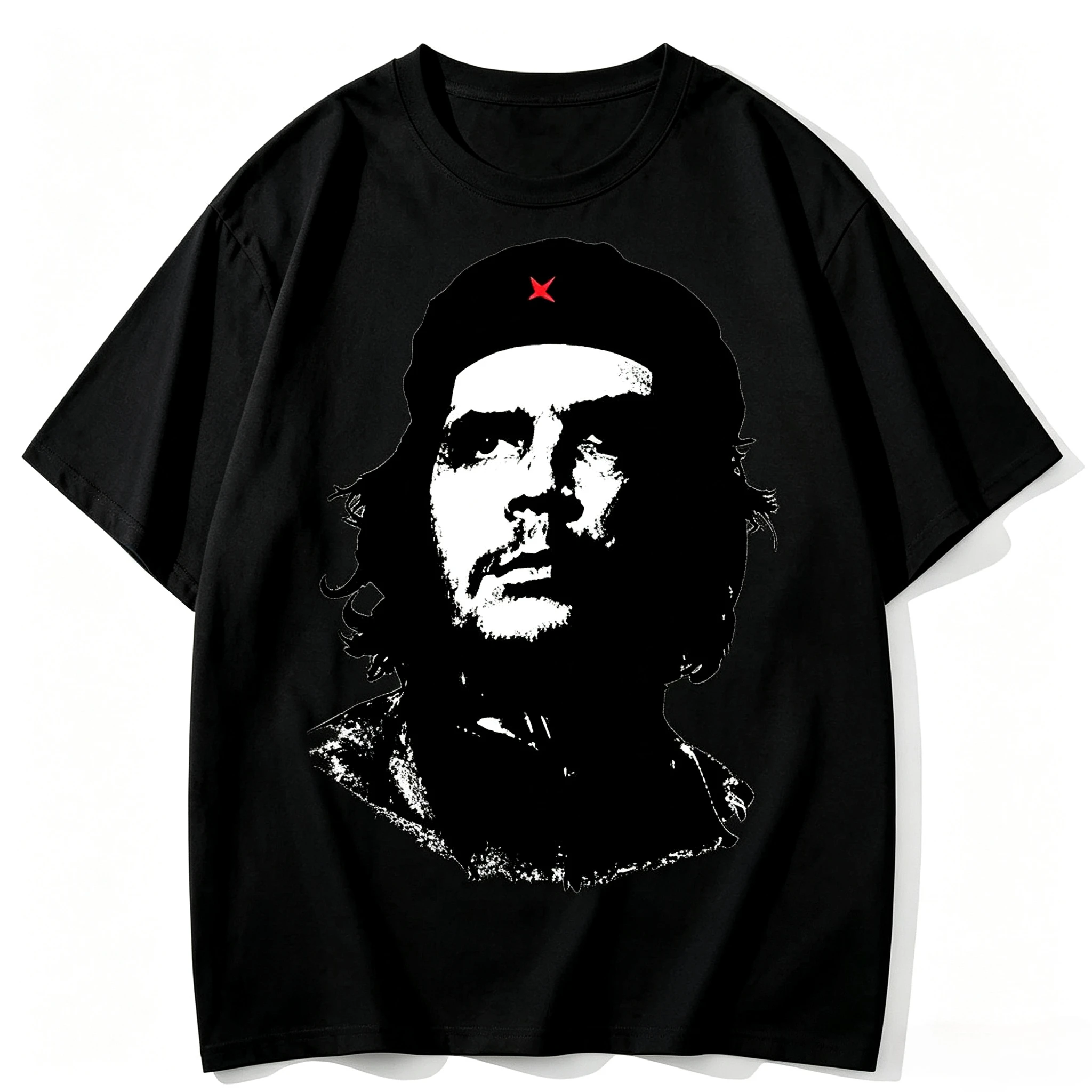 Che Guevara New American Vintage Casual Loose Men's T-Shirt, Motorcycle Theme, Icon of Trendsetting Culture Women Men T-Shirt