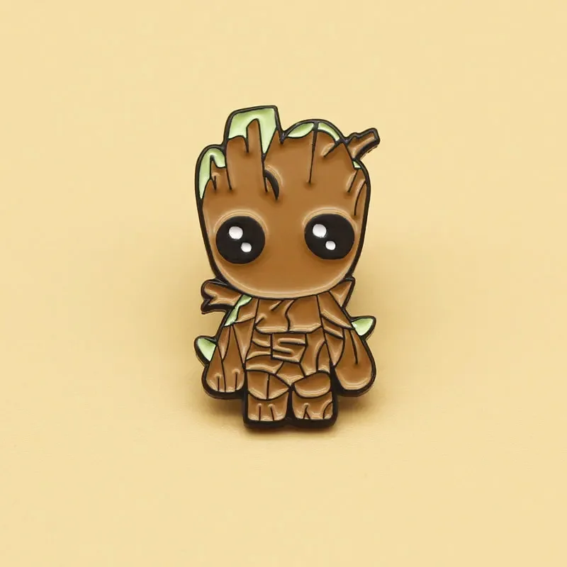 Marvel Cinematic Universe Brooch “I Am Groot” Anime Figure Lapel Badge Decoration Enamel Pins Superhero Jewelry Gift Accessories