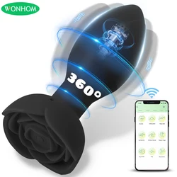 360 ° rotazione Butt Plug uomini massaggiatore prostatico Wiggle vibratore anale per gli uomini APP vibrante Plug anale per le donne giocattolo del sesso per le coppie