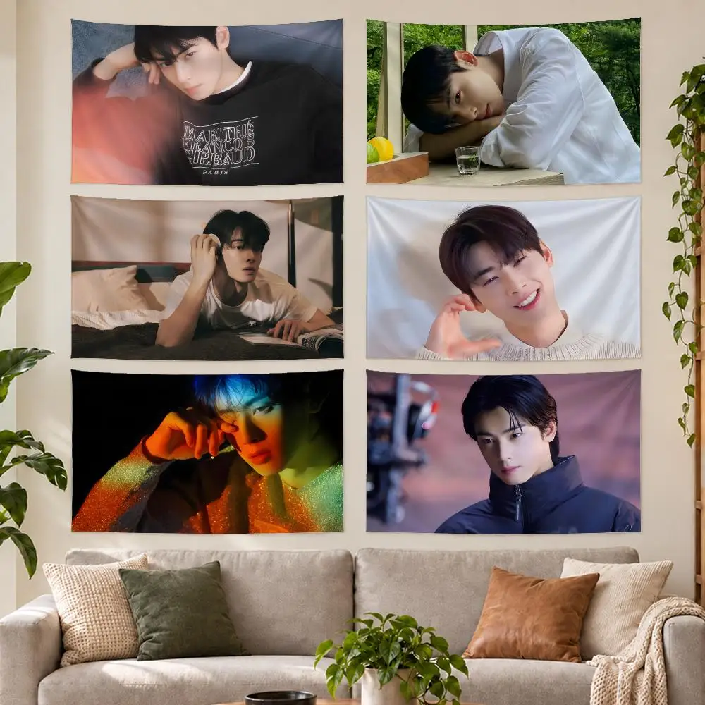 Actor C-Cha Eun Woo Tapestry Outdoor Parties Bedrooms Living Rooms Dorm Rooms Wall Decor Banners Gifts