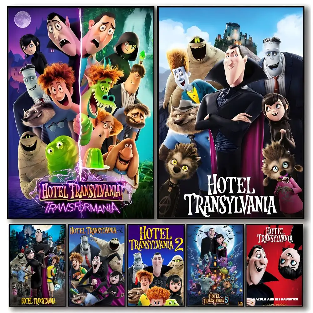 Animated movie Hotel Transylvania Poster Aesthetic Dorm & Bedroom Wall Art Decor
