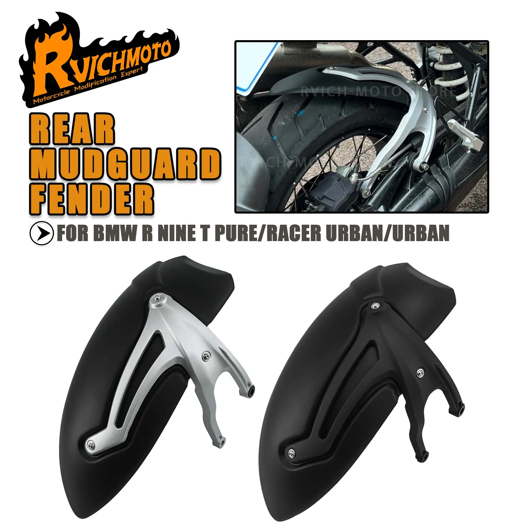 

R 9T 9 T Motorcycle Rear Mudguard Fender For R Nine T R9T Pure Racer Urban 2014-2021 2022 Wheel Tire Hugger Splash Guard Cover