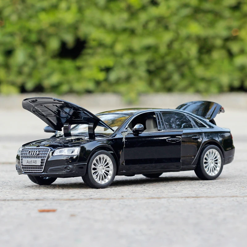 1:32 audi a8 carro de luxo liga modelo de carro diecastas veículos brinquedo carros som e luz brinquedos do miúdo para crianças presentes menino