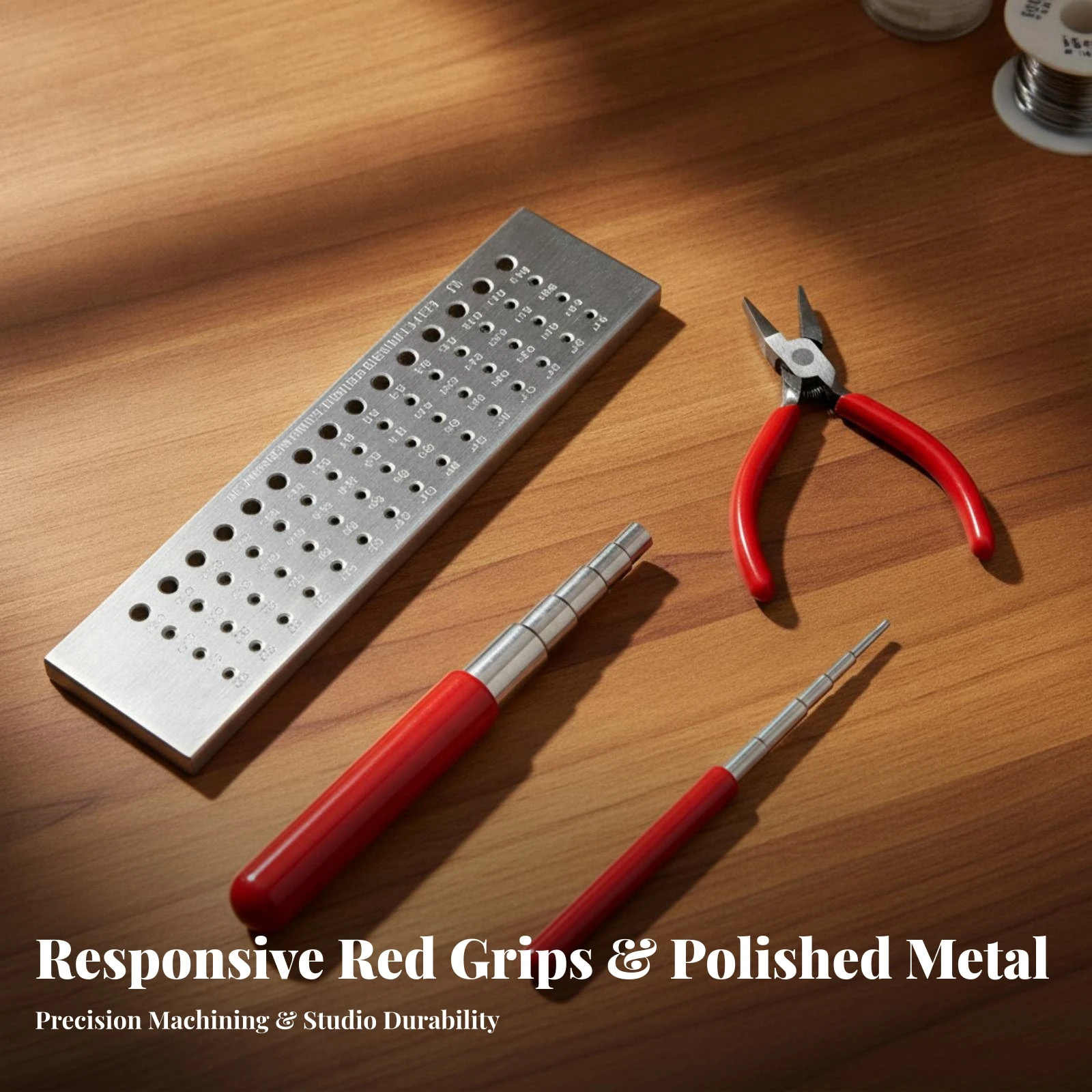 4 Pieces Wire Forming Plate with Mandrels High Quality Wire Wrapping Mandrels Flat-Nose Pliers Comfortable Hand Tools