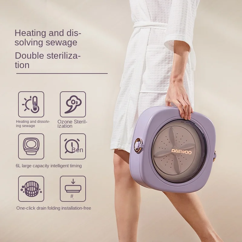 Mini Washing Mashine Portable Folding Laundry Machine Clothes Machines Travel Underwear Washer Wash Motor Waching