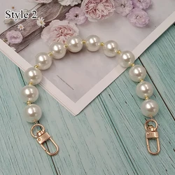 Imitation Pearls Bag Chain For Handbag Short Beaded Chain Handbags Handles Women'S Purse Belt Diy Replacement Bag Accessories