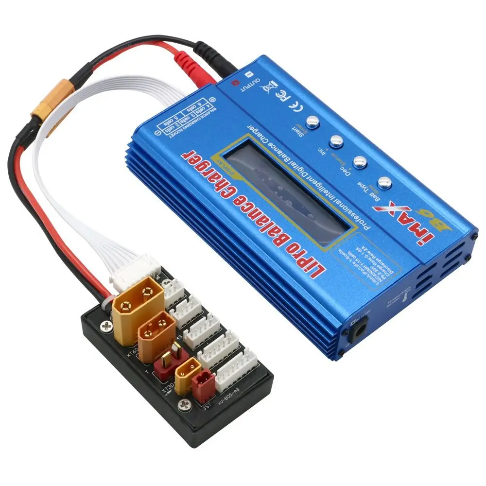 XT30 XT60 XT90 JST T Connector Lipo Battery Multi Charger 2-6S Parallel Charging Board for Imax B6 B6AC ISDT Q6 Lite Charger