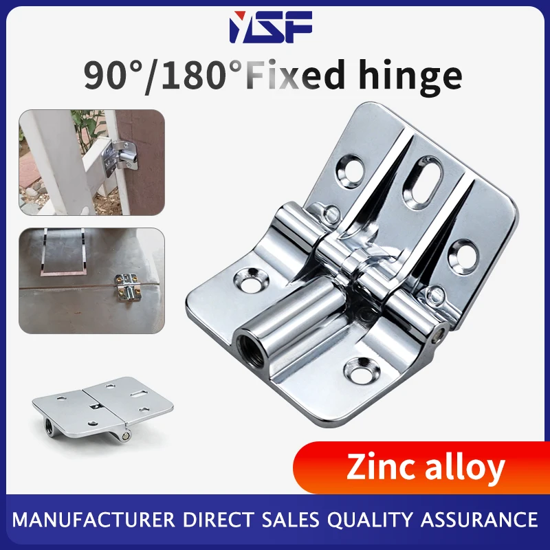 90/180 Degree Can fixed Zinc Alloy Hinge  Mounted Folding Hinges Self Supporting Foldable Table Cabinet Door Furniture Hardware