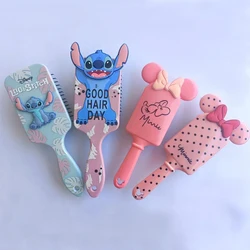 Disney-Stitch Air Cushion Massage Combs, Minnie Mouse Cartoon Figuras Anime, Crianças Pente, Escova de cabelo, Ferramenta de cabeleireiro, Presente Kids