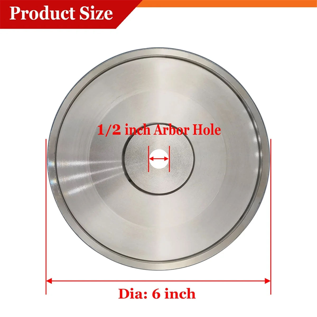 ,Dia 6x1Inch Wide with 1/2Inch Arbor,Diamond Grinding Wheel for Sharpening High Speed Steel,Grit 1000