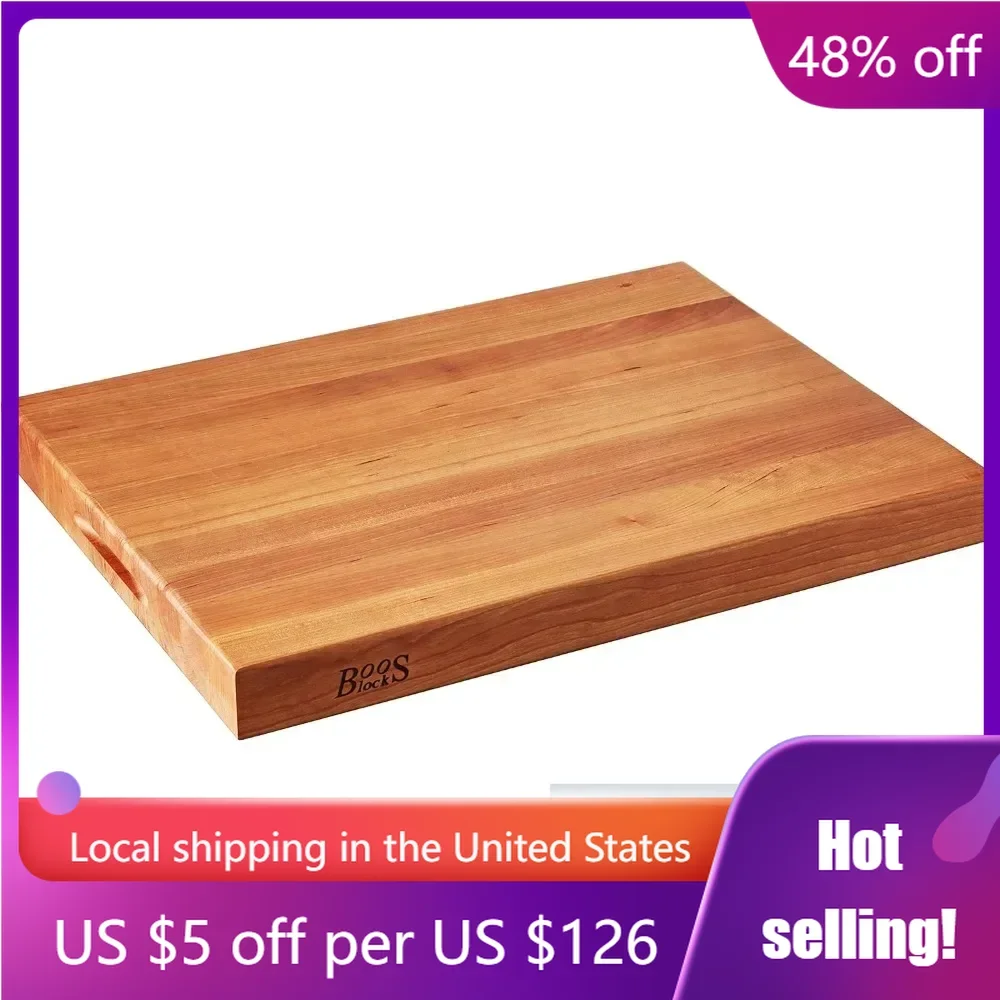 Cutting Table Block CHY-RA03 Maple Wood Edge Grain Reversible Cutting Board 24 Inches X 18 Inches X 2.25 Inches Kitchen Supplies