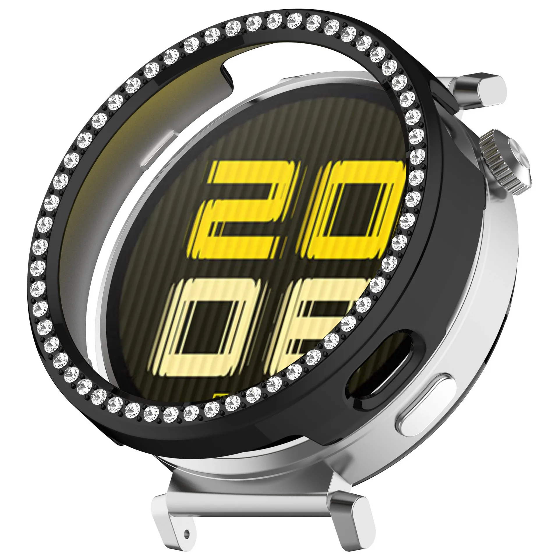 

PC Diamond Watch Case For Huawei Watch GT6 41mm, Full Cover Protector Shockproof Scratch Resistant Luxury Bling Shell