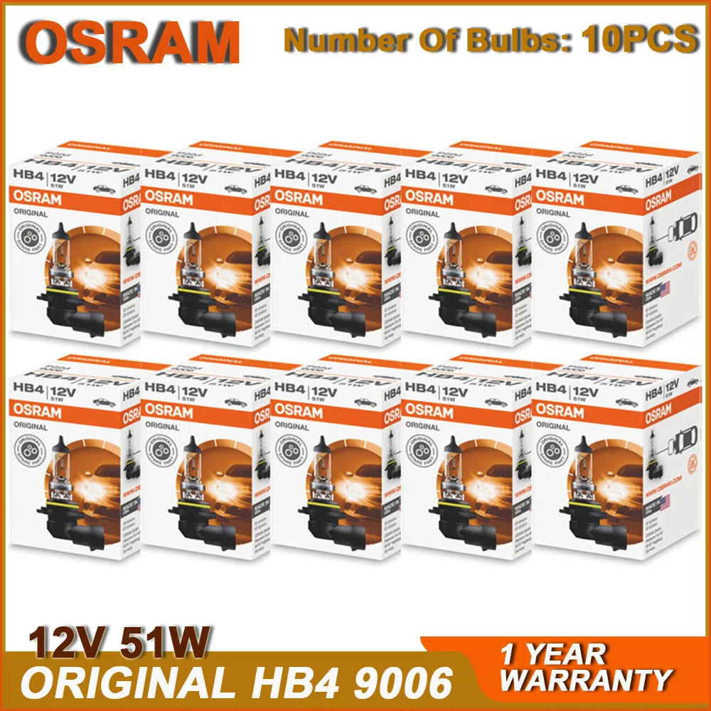 OSRAM HB4 9006 P22d ORIGINAL LINE Lamp 3200K Headlight 12V 51W Fog Light Car Halogen Standard Bulbs ECE Made in USA