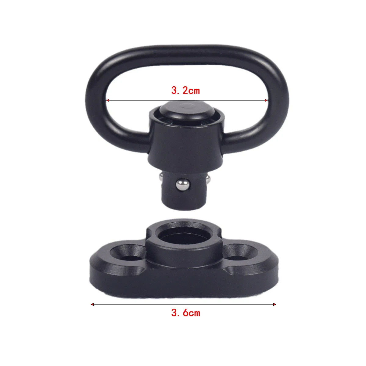 دعم 8 نقاط لتحديد المواقع 45 درجة عائمة سريعة الإصدار M-L0k حزام تكتيكي مسطح القاع حزام حلقة مزدوجة QD مشبك