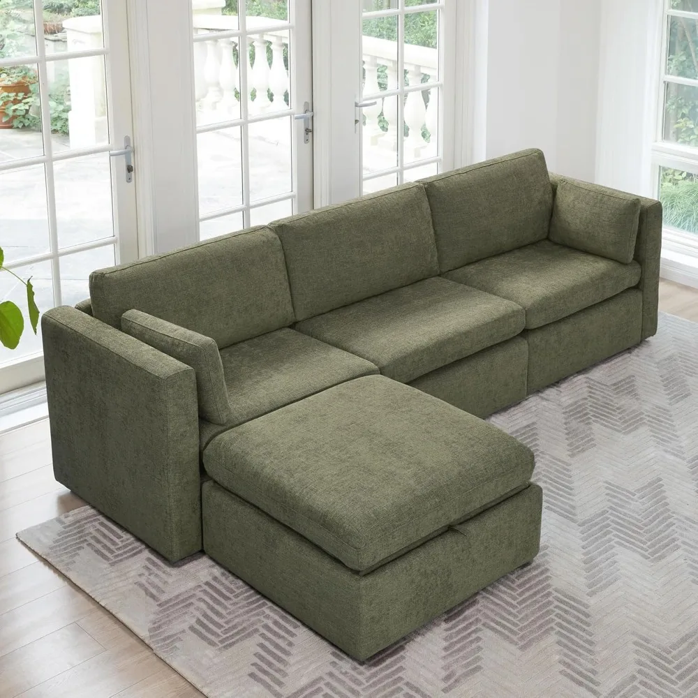 

FSC Certified Extra Large L Shaped Couch Reversible Chaise Modular Sectional C