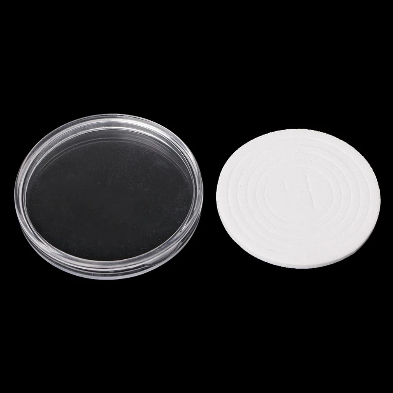 

Acrylic Coin Storage Box Inner Pad Set Transparent Ring Earrings Capsules Holder
