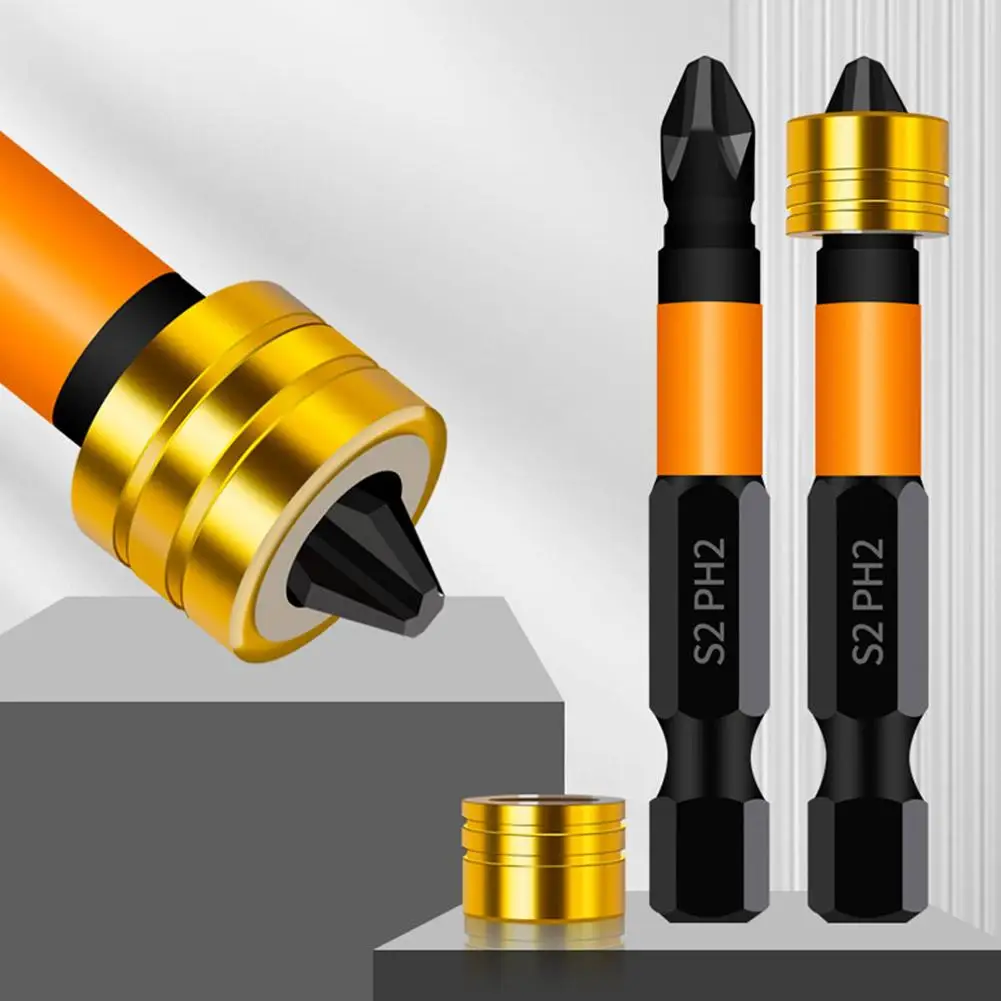 1/2/3PCS High Hardness Magnetic Screwdriver Bits S2 Steel PH2 Cross Point Impact Resistant Bits 5cm Hex Drive Power Tool Accesso