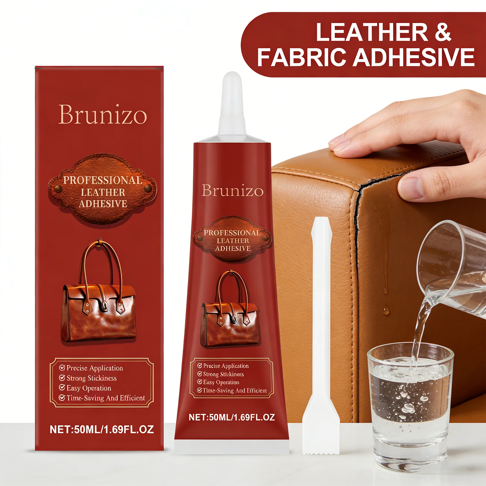 

Профессиональный клей для кожи, обуви, сумок, мебели, винила, быстросохнущий клей для ткани с аппликатором-кистью, клей для рукоделия