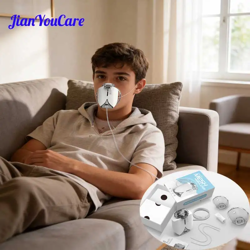 Inhalador portátil de mano JYhealth, mini atomizador silencioso, nebulizador manos libres, nebulizador portátil para niños y adultos