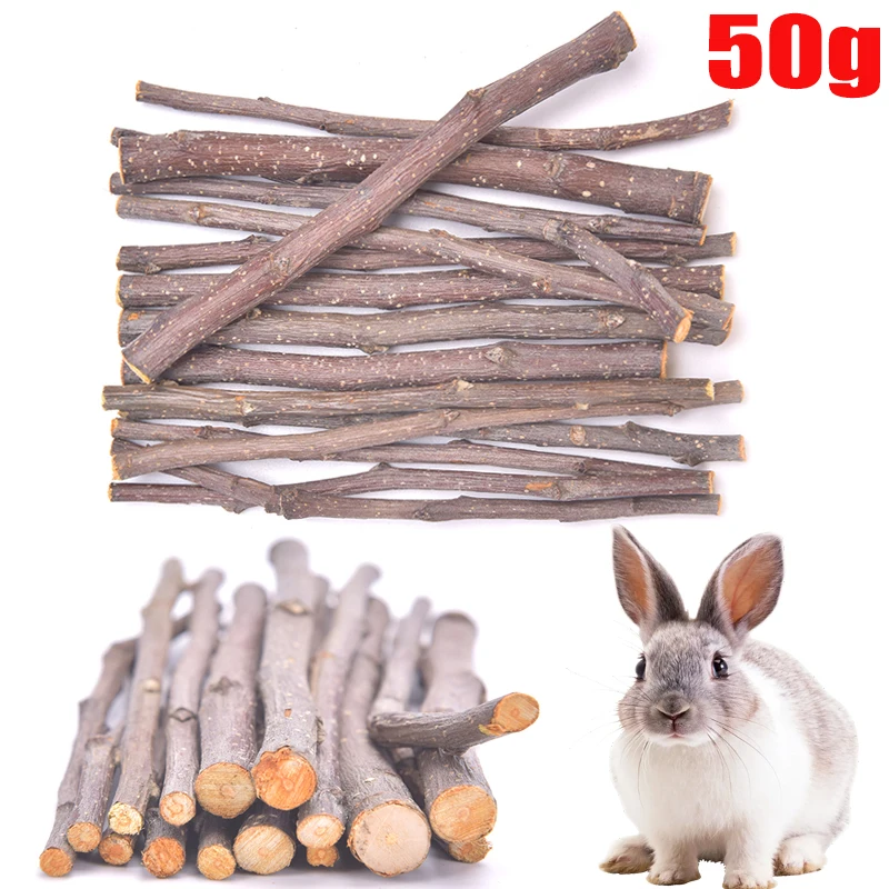 50g Hamster Rabbit Teeth Grinding Natural Apple Tree Stick Minerals Molar Stone Toys for Chinchilla Hamster Small Animals Toys