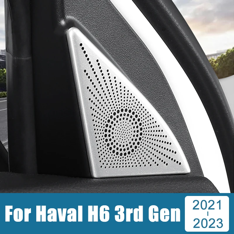 

For Haval H6 3rd Gen GT 2021-2023 DHT-PHEV Car A-Pillar Audio Frame Door Speaker Cover Stereo Treble Audio Sound Trim Stickers