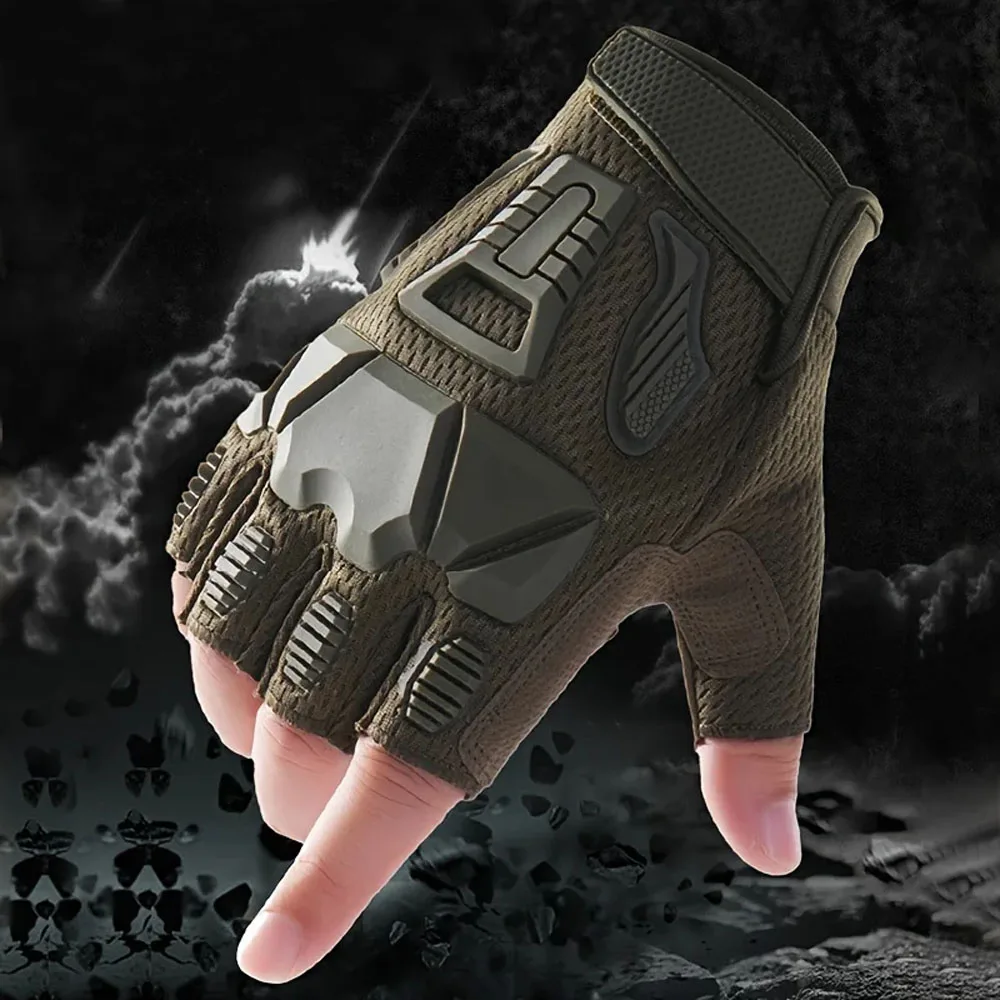 

Tactical Half-Finger Gloves Men Military Paintball Airsoft Hunting Combat Camouflage Riding Hiking shooting Half Fingered Gloves