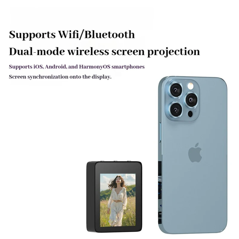 Bluetooth Wireless Mobile Phone Magnetic Suction Selfie Screen Projector Live Selfie Display Mobile Phone Rear Split Screen