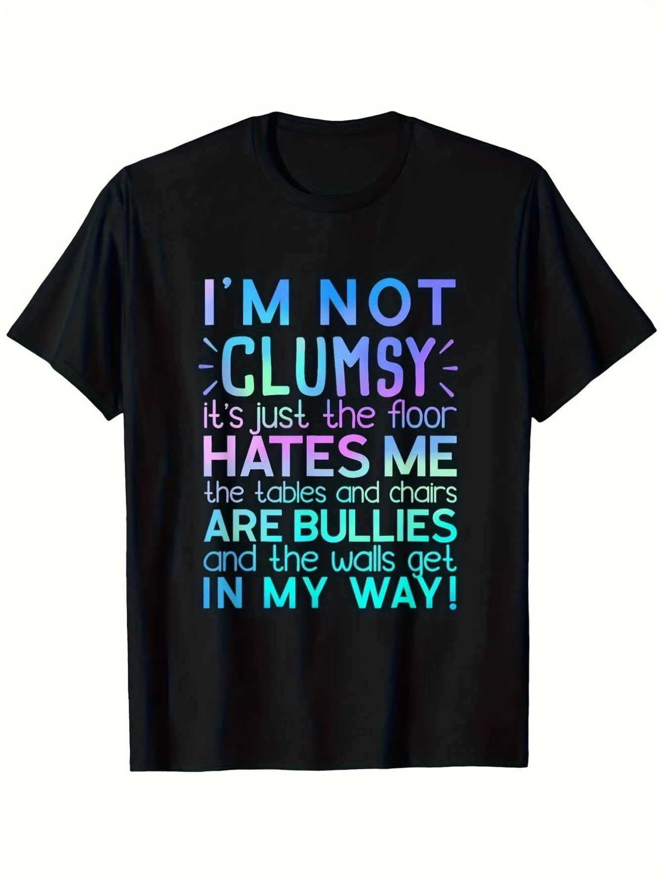 I'M Not Stupid, the Problem Lies with Others; Obstacles Are Bullies, and the World Is Blocking Me. Multicolor Vulgar Sarcastic Minimalist Font Streetwear T-Shirt for Men, Fashionable Short-Sleeve Round-Neck Casual T-Shirt, Perfect for Awkward Humor, Weekend Parties, Skate Parks, Evening Dates, Interactive Relaxation