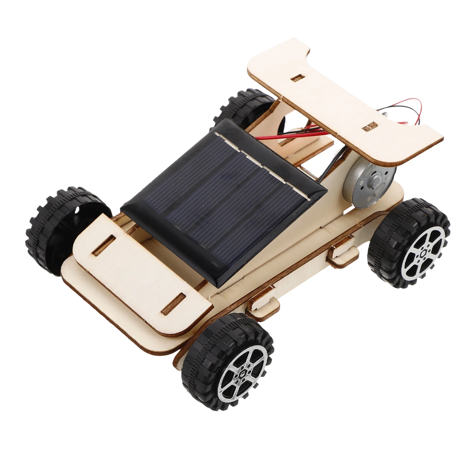 Solar Car Model Kits Power Toy Kids Educational Assemble Toys Cars Motor Wood Abs DIY Science Assembly Child