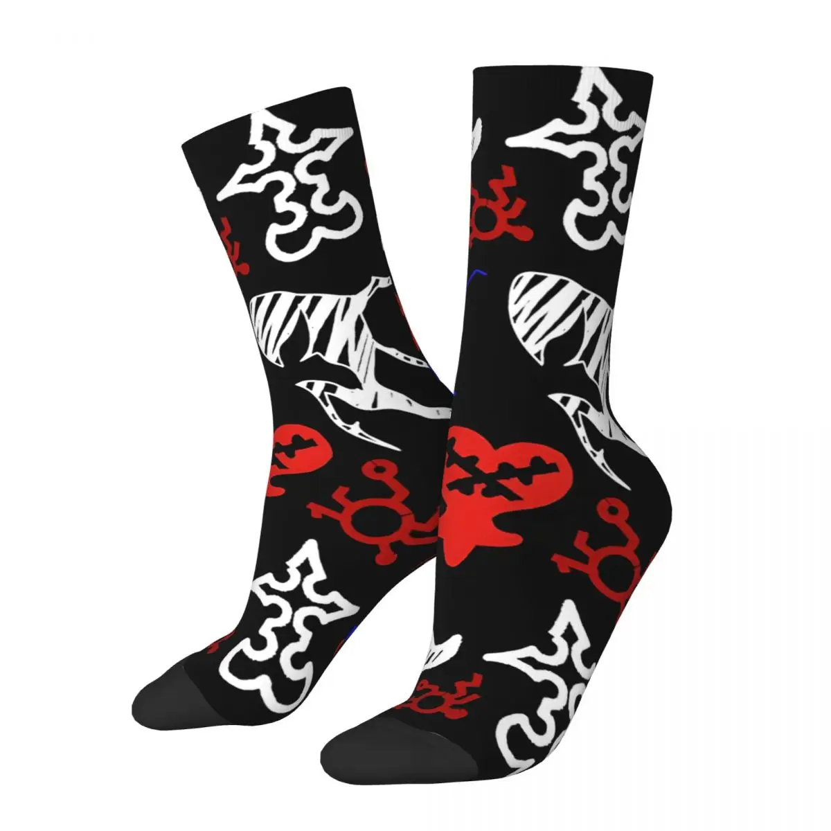 Kingdom Hearts Drawing Style Dark Men's Socks Retro Harajuku Street Style Novelty Pattern Crew Sock