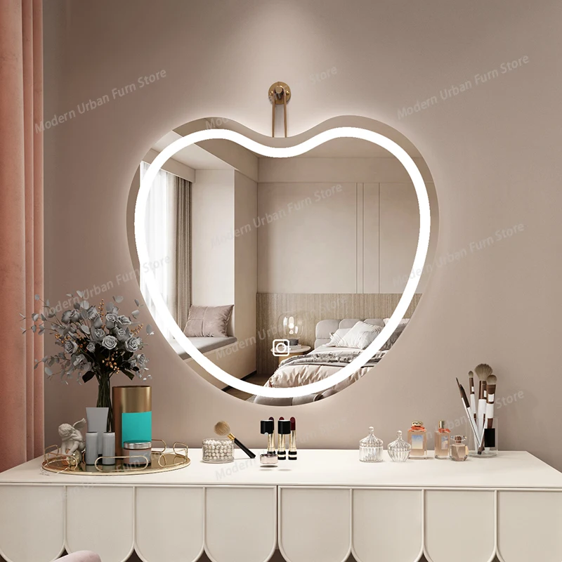 Frame Light Mirror Modern Aesthetic Design Luxury Bedroom Cute Makeup Dressing Table Mirror Cheap Spiegel Wand Salon Furniture