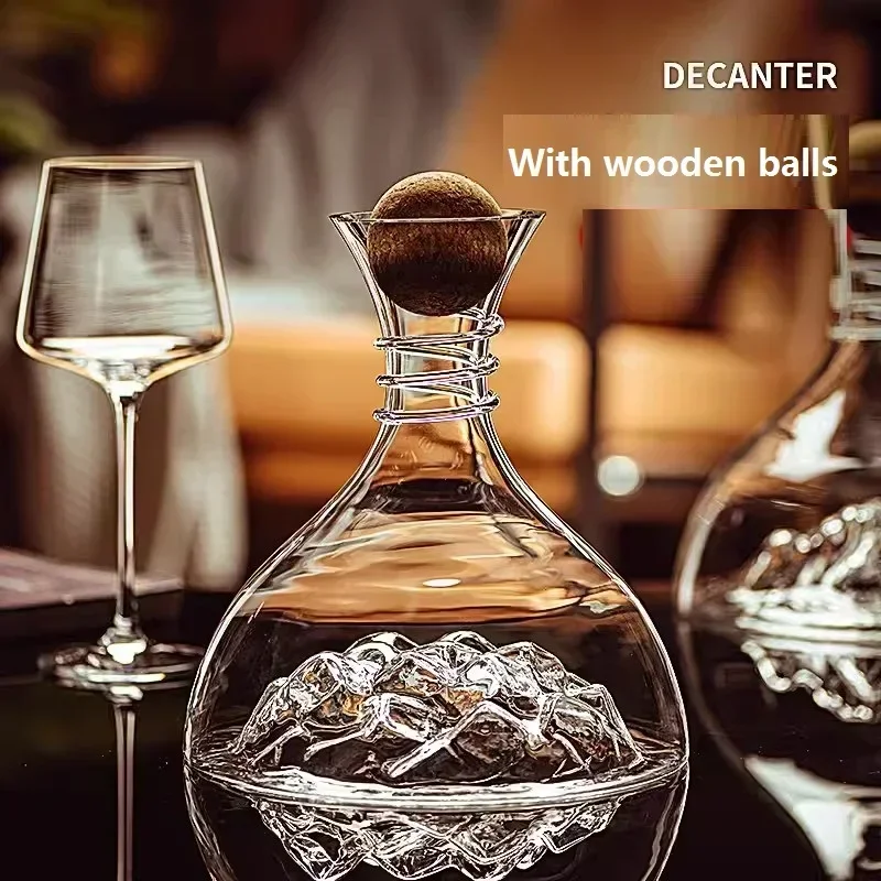 Quick Wine Decanter Light Luxury High-end Household Wine Fast Divider Creative Crystal Glass Iceberg Wine Dispenser Bar Tools