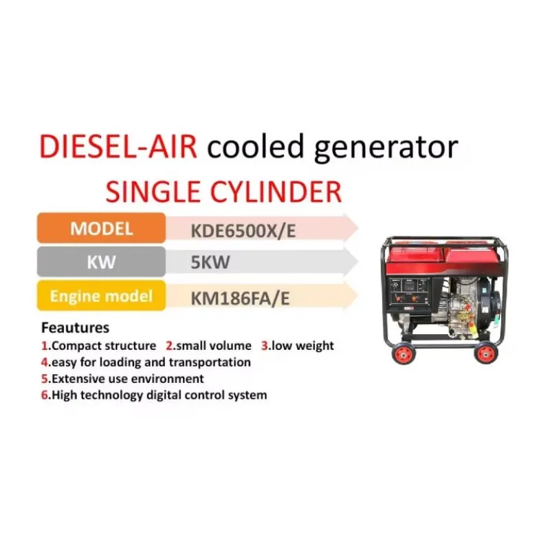 

OT-001 Silent Portable Generator Set 5000W 5kW 10kW Power Diesel/GasolinePower with 48V 230V 240V Rated Voltage