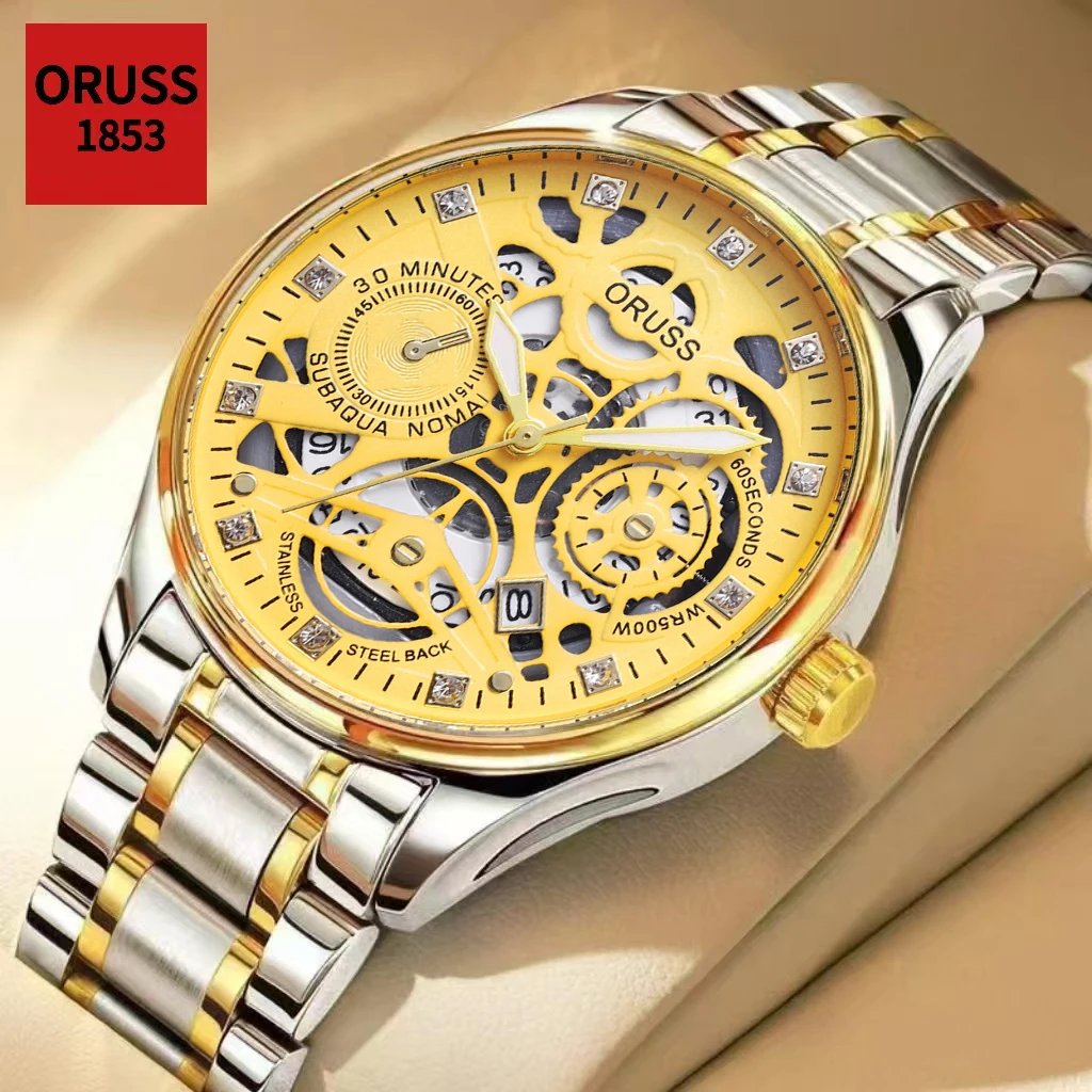 

Элитные персонализированные часы; модные ремешки из нержавеющей стали; прочные и водонепроницаемые; дизайн с полыми механизмами; стильные и трендовые.