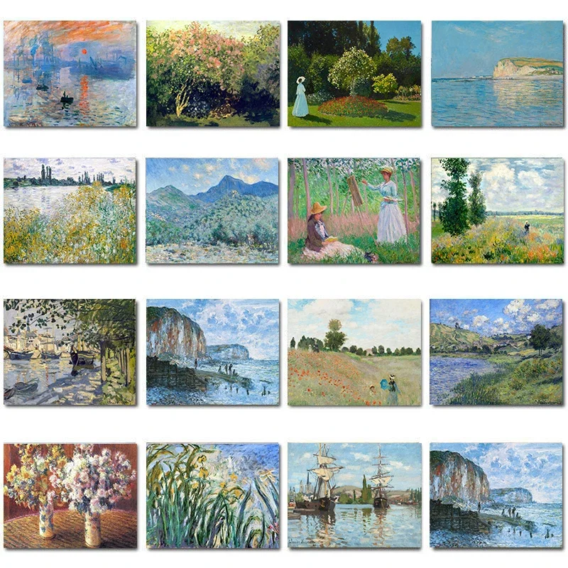 Famous Artist Claude Monet Romantic Artwork Canvas Painting Wall Art Posters and Prints Picture for Bedroom Office Home Decor