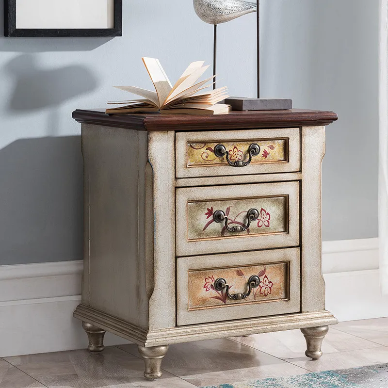 Country Solid Wood Vanity Dresser Retro Makeup Table Bedroom Dressing Desk Small Apartment Vintage Cosmetic