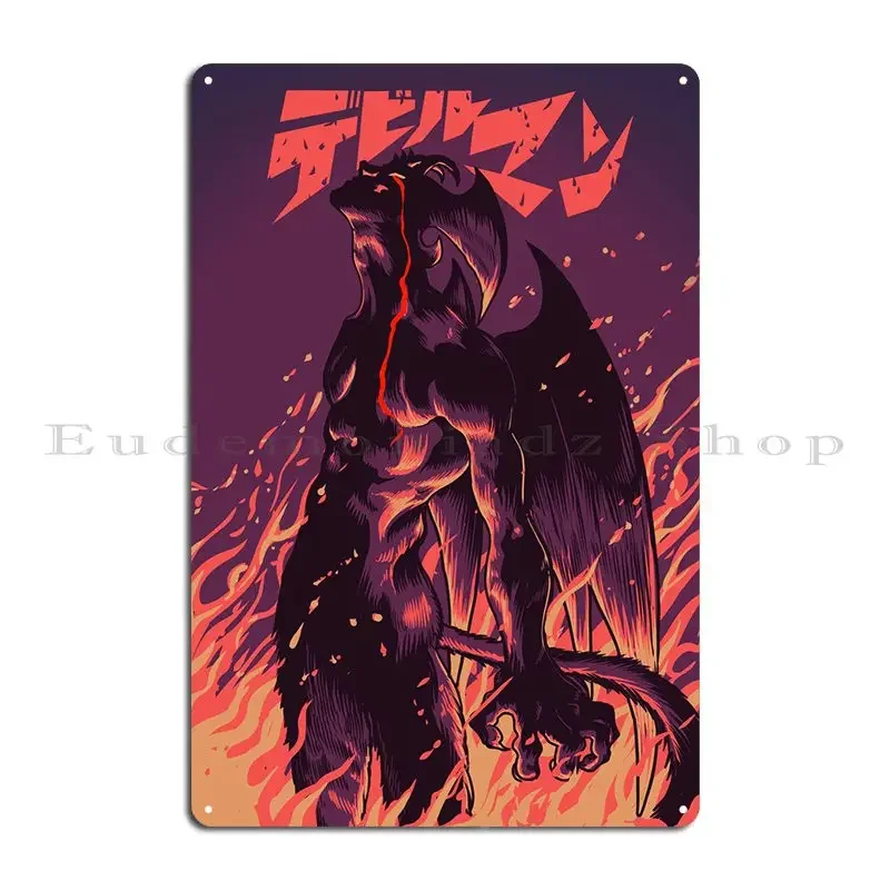 Devilman Crybaby Metal Plaque Poster Decoration Plaques Personalized Wall Decor Plaques Tin Sign Poster