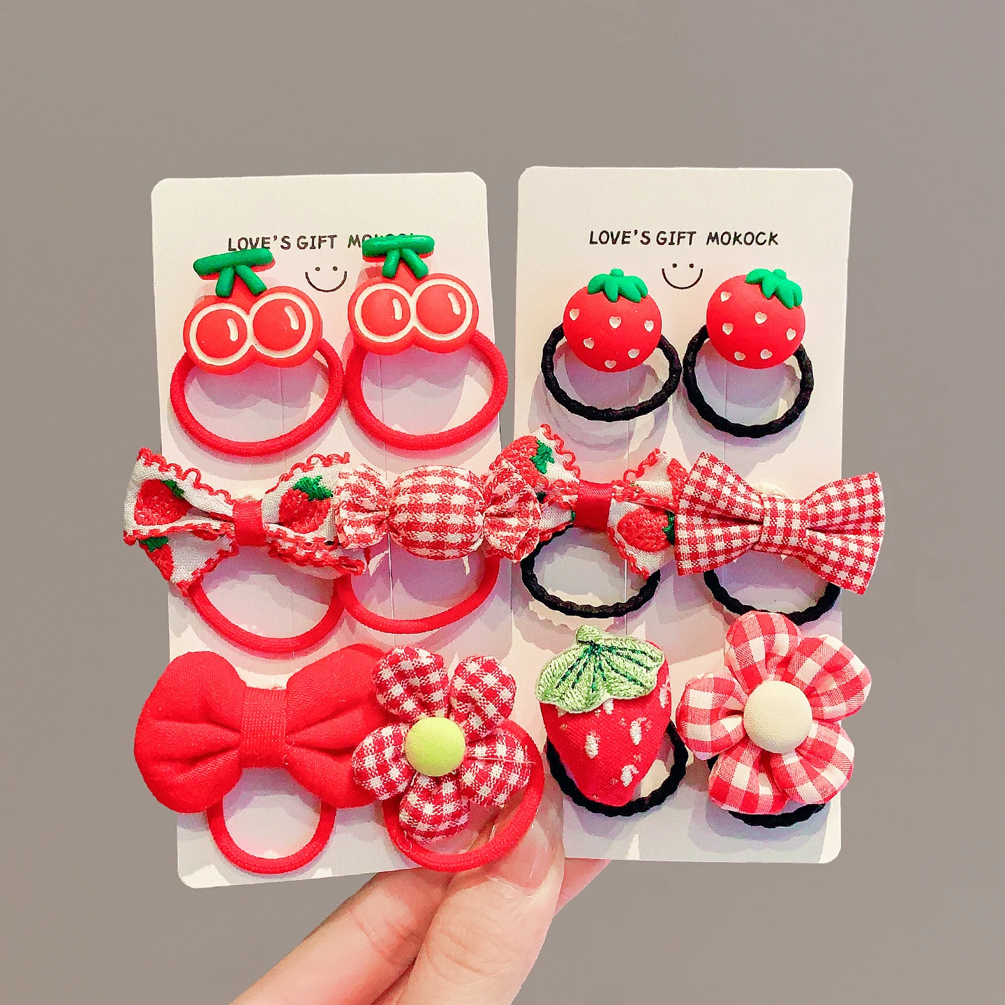 Neue 6-teilige Set Weiche, Dünne, Dehnbare Strick-Haargummis für Kinder und Frauen, Modische Baumwoll-Blumen-Schleifen, Haarschonende Baby-Haarbänder – Detail 3