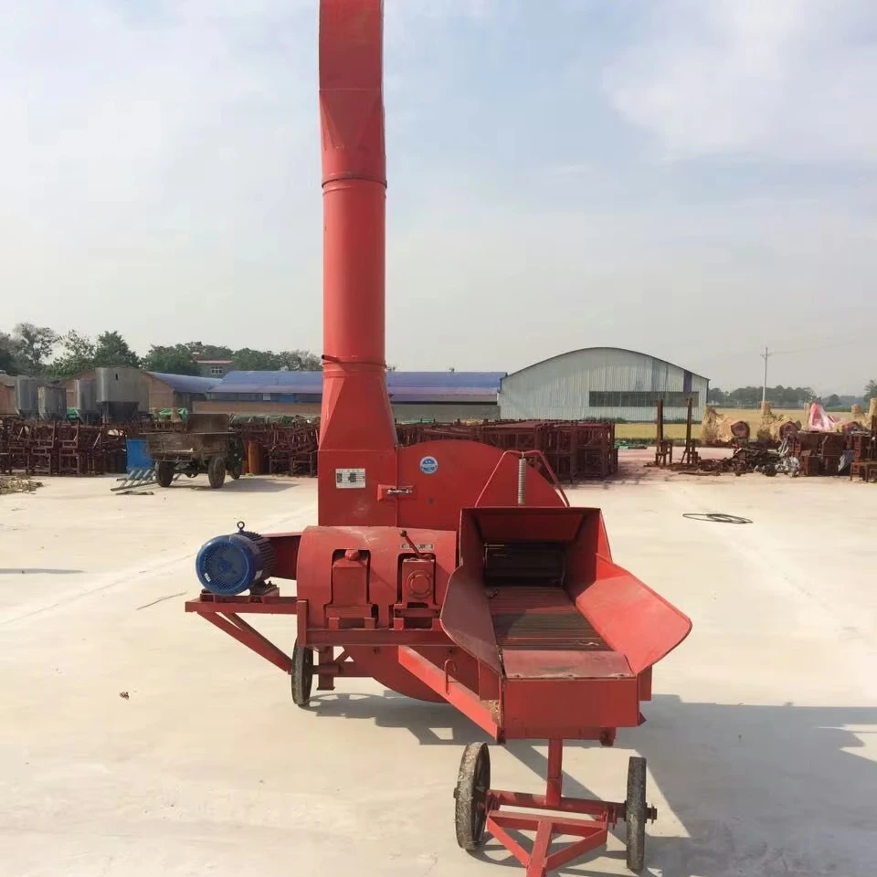 New Three Phase Electric Large Medium Small Forage Cutters Dry Wet Grass Straw Crushers Household Green Feed Machinery Material