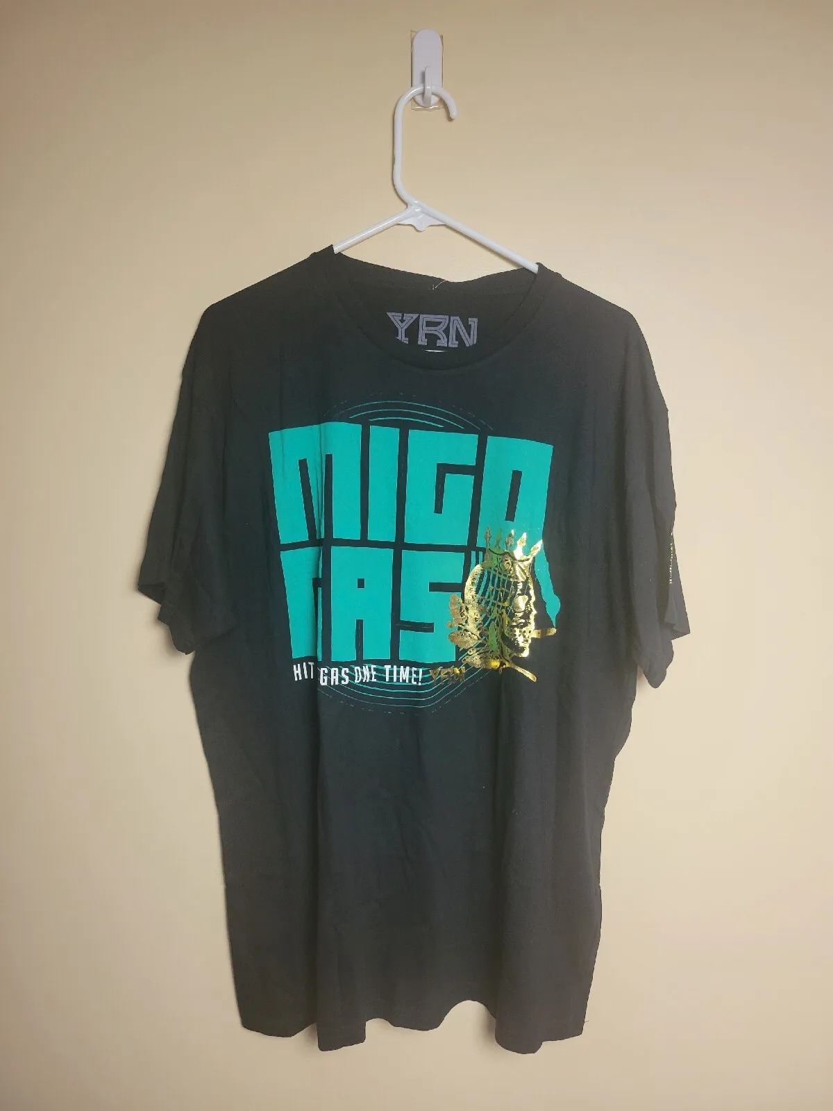 NWT Yung Rich Nation YRN Migos Hit the Gas One Time! Футболка с графическим принтом, размер XL