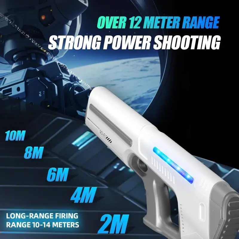 Pistolet à eau électrique à Absorption d'eau automatique, jouet à gicler alimenté par batterie avec lumière LED, cadeau de jeu d'été en plein air