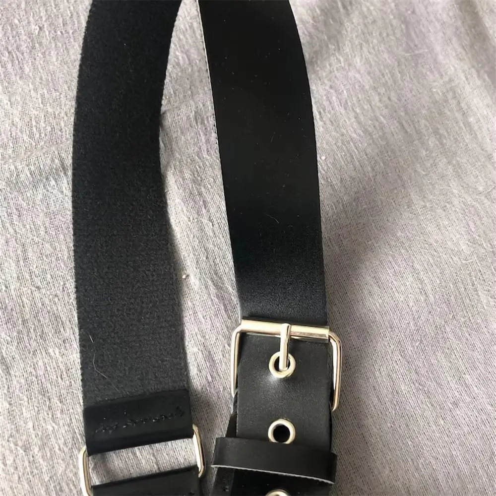 Cintura a corsetto Imbracatura in pelle a U Top Street Style Cintura larga Cintura punk Corsetto sul petto Reggicalze gotico regolabile in pelle Donna