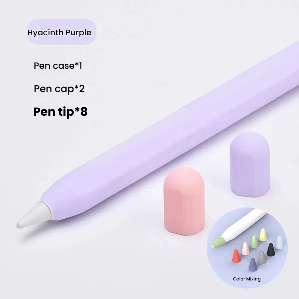 

Чехол для Apple Pencil 2, двойные колпачки для ручек с 8 силиконовыми чехлами для наконечников карандашей для Apple Pencil 2nd Stylus Pen, защитный чехол