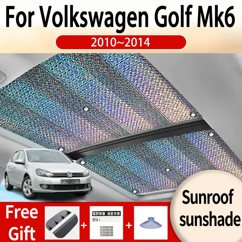 For Volkswagen Golf Mk6 2010~2014 2012 2013 Car Sunroof Sunshade Panoramic Windshield Sunshade Anti-ultraviolet Auto Accessories