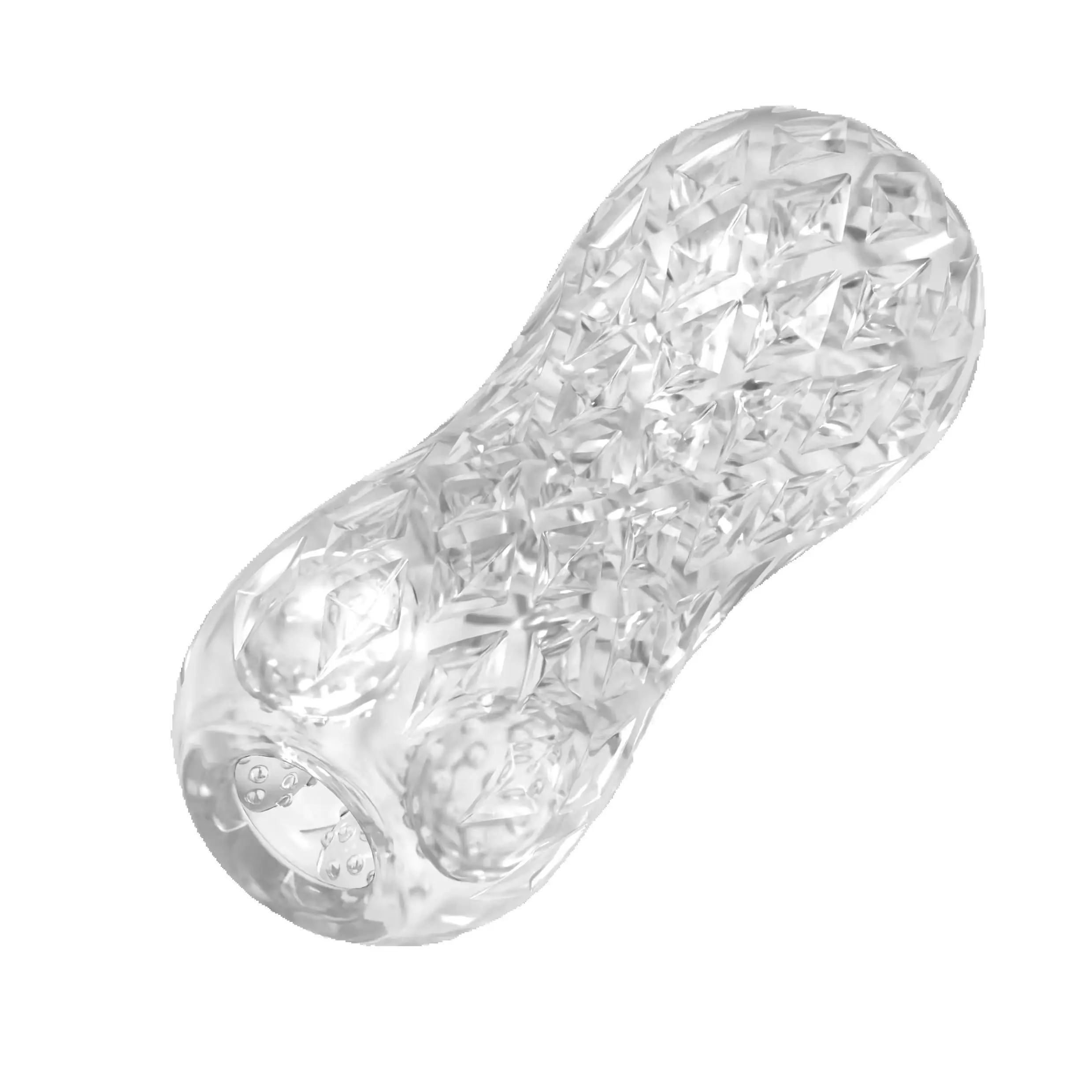 Male Masturbator Cup Soft Silicone Pussy Transparent Vagina Adult Goods Endurance Exercise Vacuum Pocket Sex Toy for Men Penis