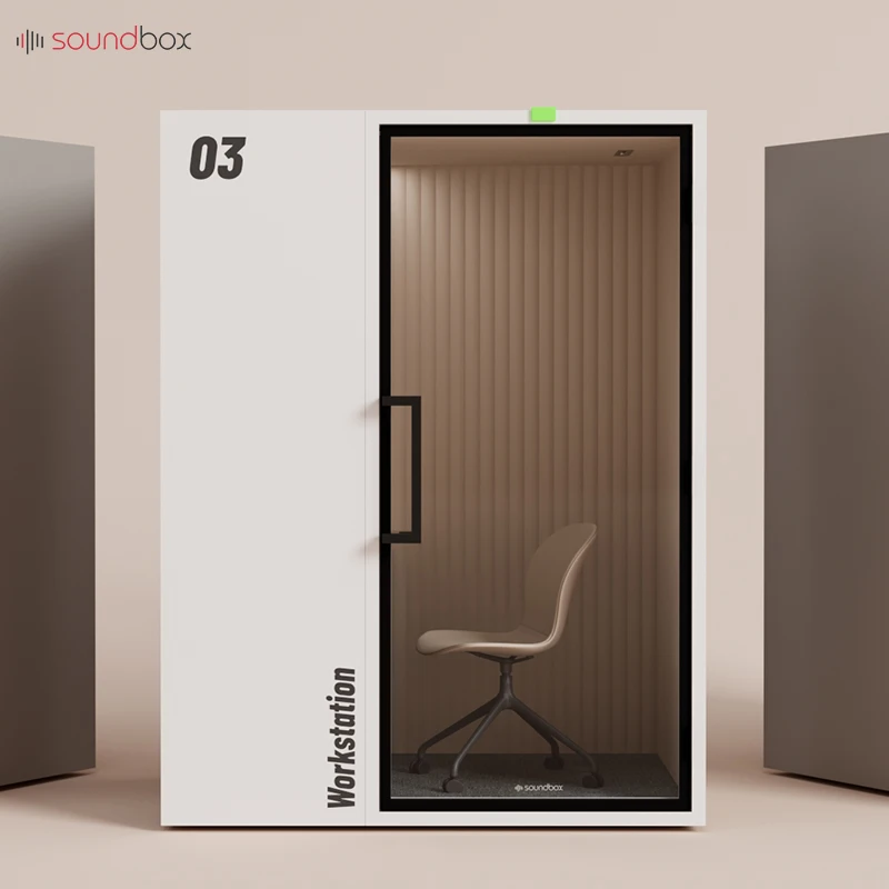 Soundbox Movable Soundproof Own Office Box Acoustic Meeting Pod Freelance Home Recording Cabin Pods for Airport